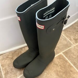 Hunter Dark Green Tall Boots